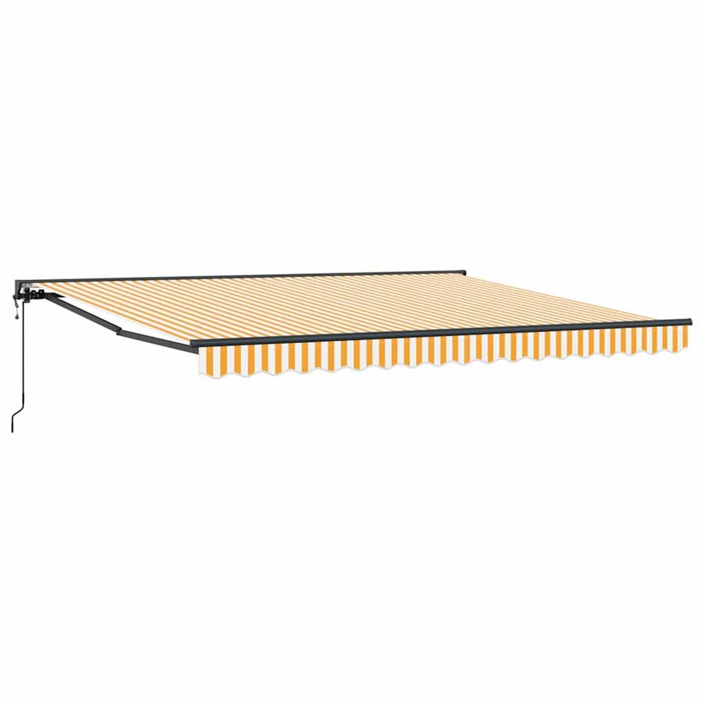 Cadre d'auvent jaune et blanc 400 × 300 cm