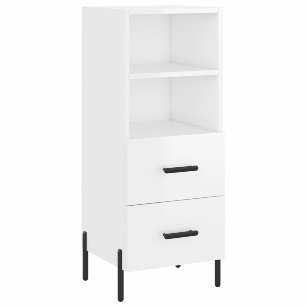 Buffet bahut commode armoire meuble de rangement organisateur cuisine salle de séjour salon brillant 34,5 x 34 x 90 cm bois d