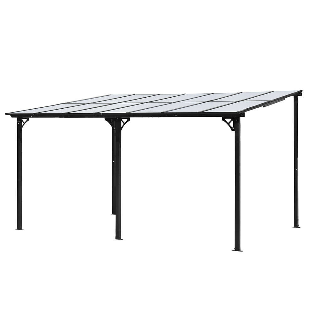 Home deluxe abri de terrasse en aluminium eco anthracite - 300 x 420 cm, anthracite | abri en aluminium résistant aux intempéries