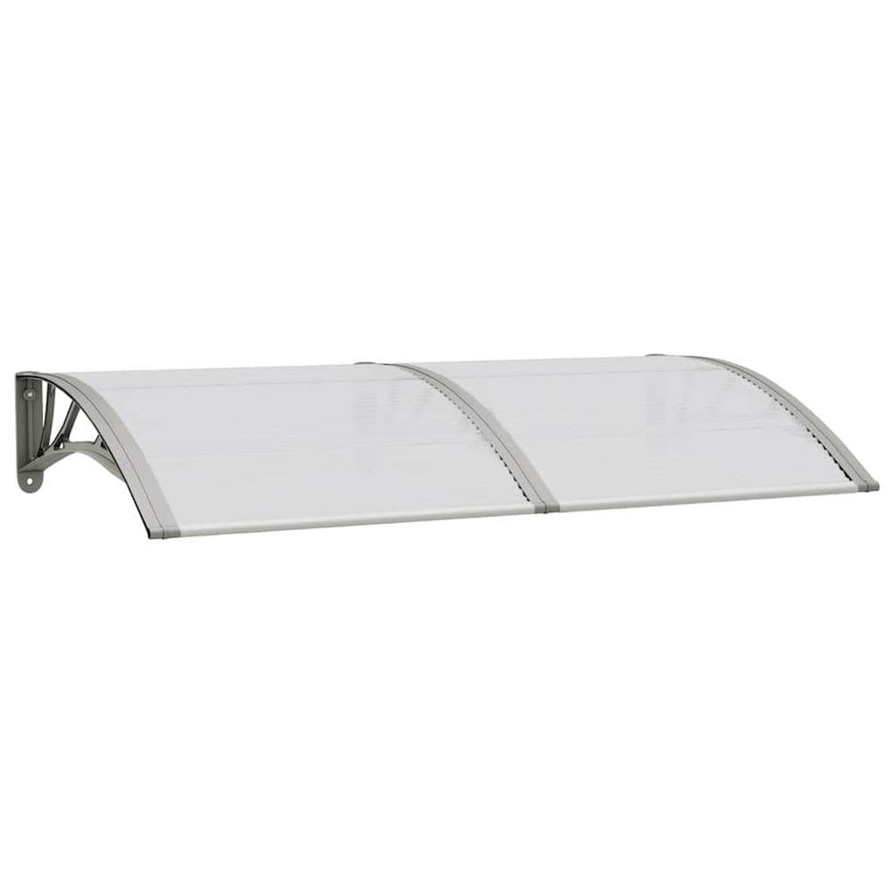 Auvent de porte gris 150x75 cm polycarbonate
