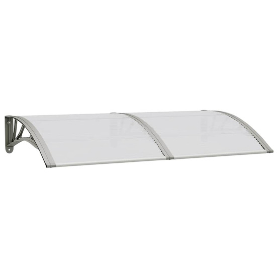 Auvent de porte gris 150x75 cm polycarbonate