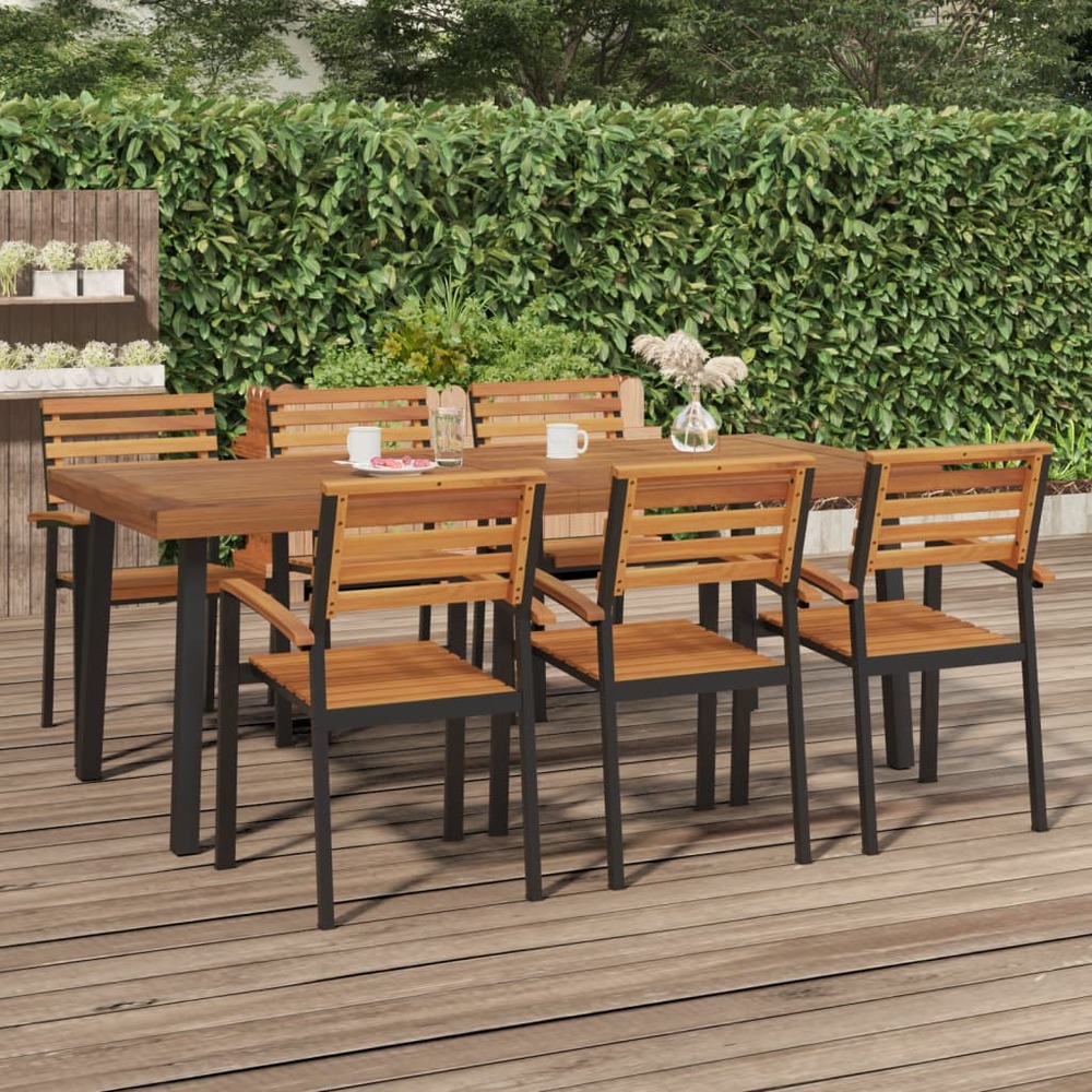 Table de jardin 200x100x75 cm bois d'acacia solide