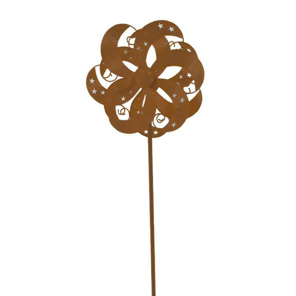 Moulin fleur tournante coloré 28x16x134cm