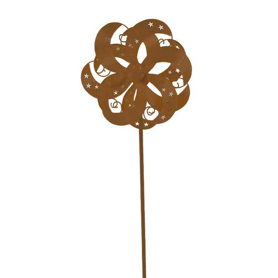 Moulin fleur tournante coloré 28x16x134cm