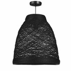Mica decorations lampe suspendue diora - 40x40x40 cm - papier - noir