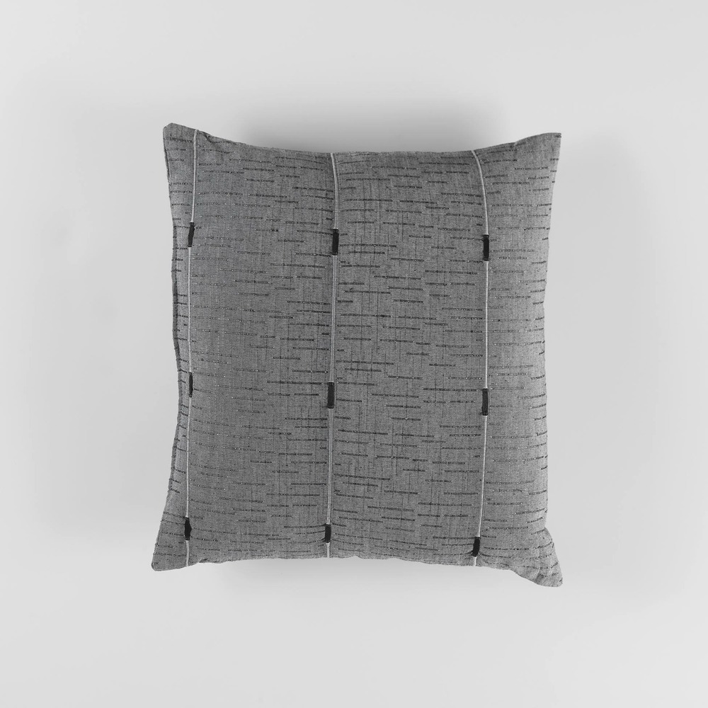 Coussin jacquard bicolore filio anthracite 40 x 40 cm