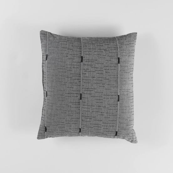 Coussin jacquard bicolore filio anthracite 40 x 40 cm