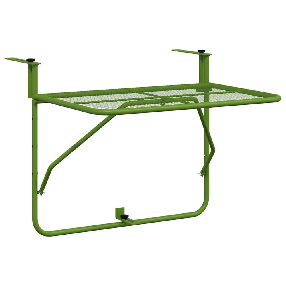 Table de balcon vert 60x40 cm acier