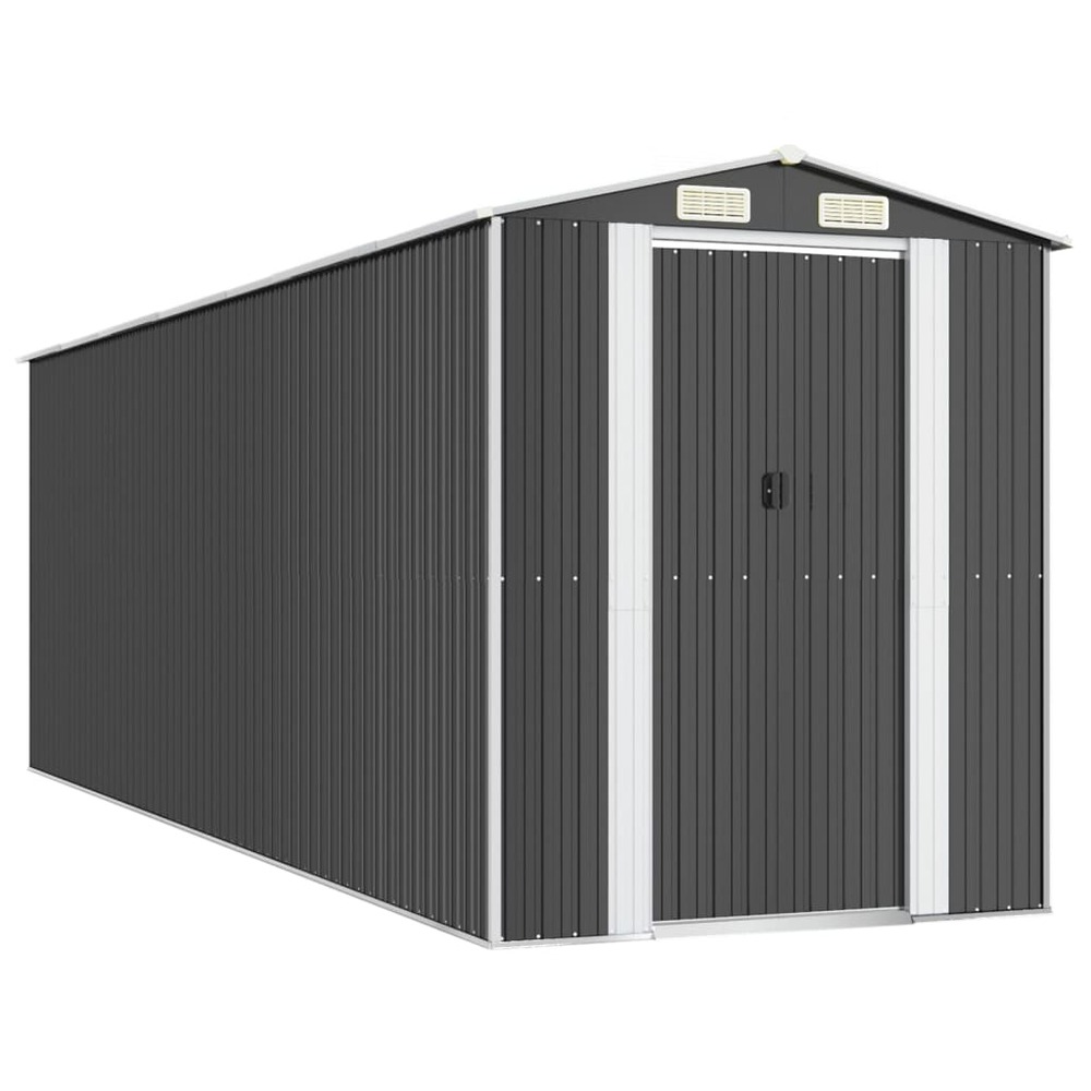 Abri de jardin cabane cabanon maison de stockage remise extérieur hangar outils robuste 192 x 606 x 223 cm acier galvanisé an