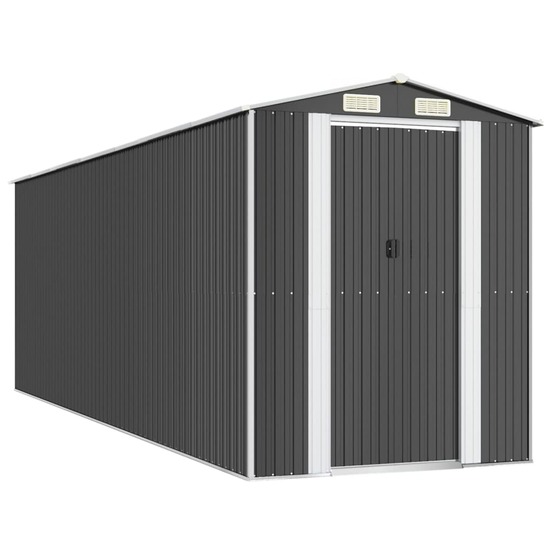 Abri de jardin cabane cabanon maison de stockage remise extérieur hangar outils robuste 192 x 606 x 223 cm acier galvanisé an