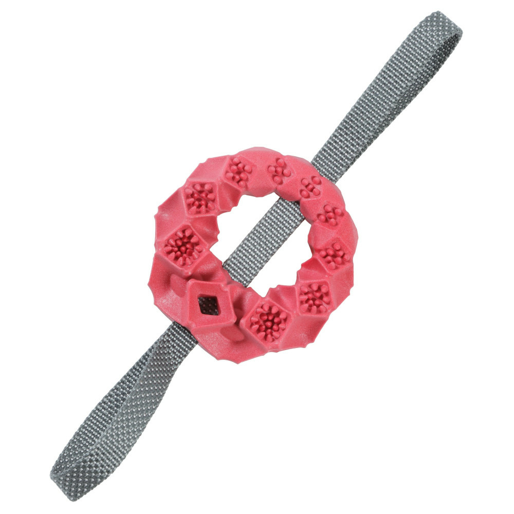 Jouet cercle tpr cache friandises terracotta ø 12x 36 cm pour chien