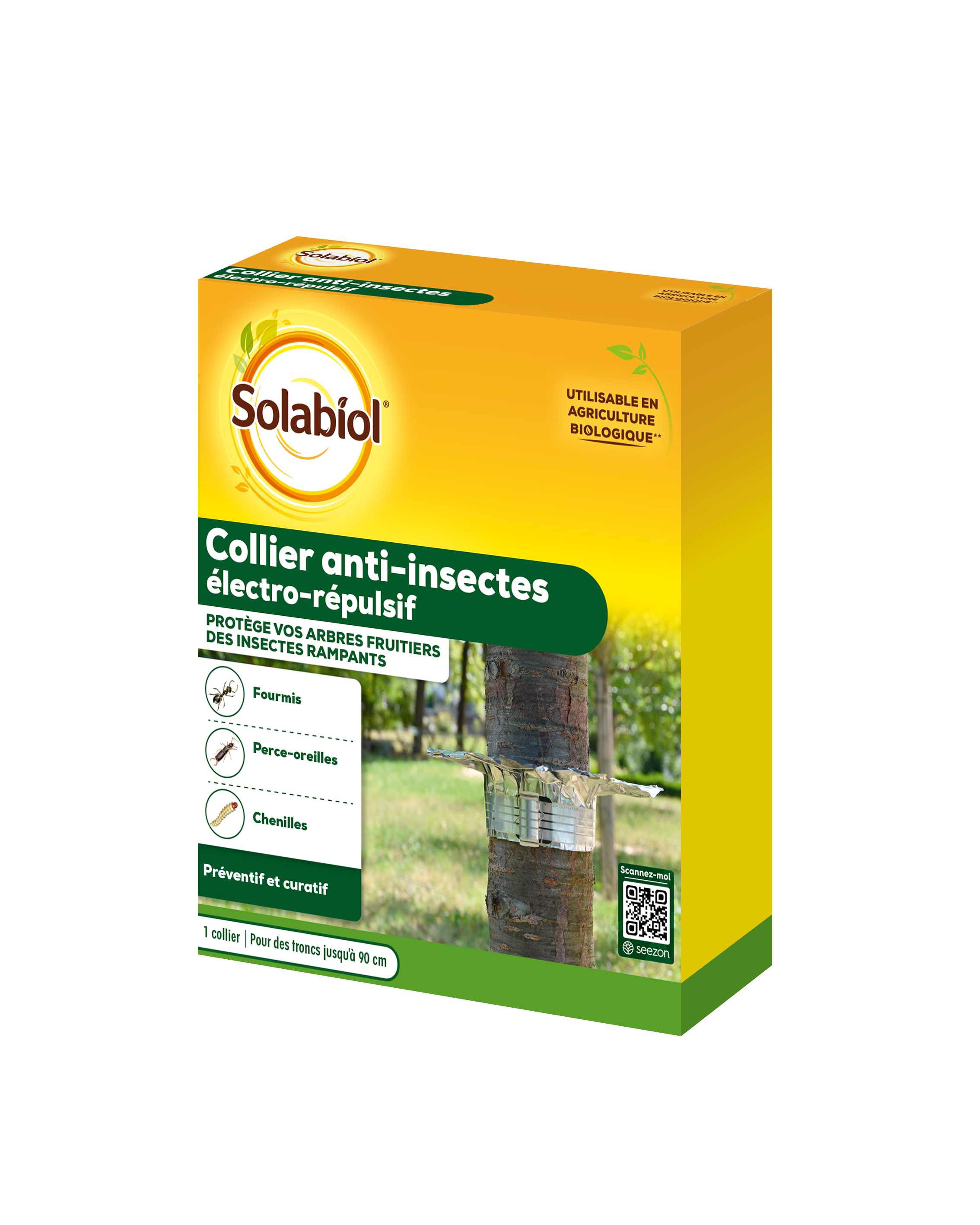 Collier anti-insectes | electro-répulsif | protection arbres fruitiers