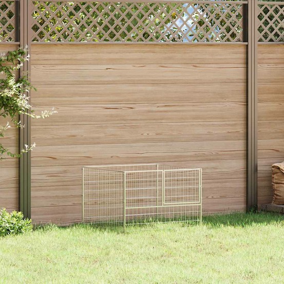 Chenil argenté 100x100x70 cm acier