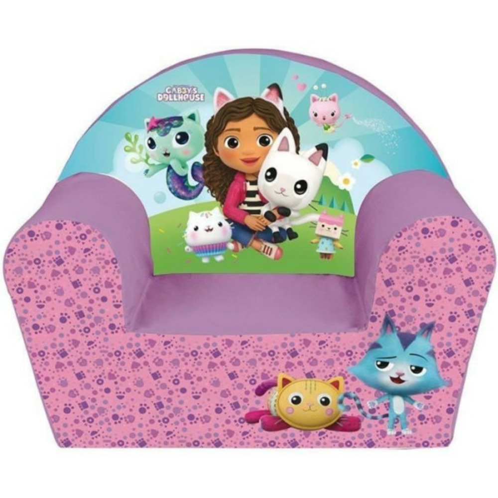 Fauteuil - chaise - bebe - enfant club enfant gabby et la maison magique - fun house - rose - l.52 x p.33 x h.42 cm