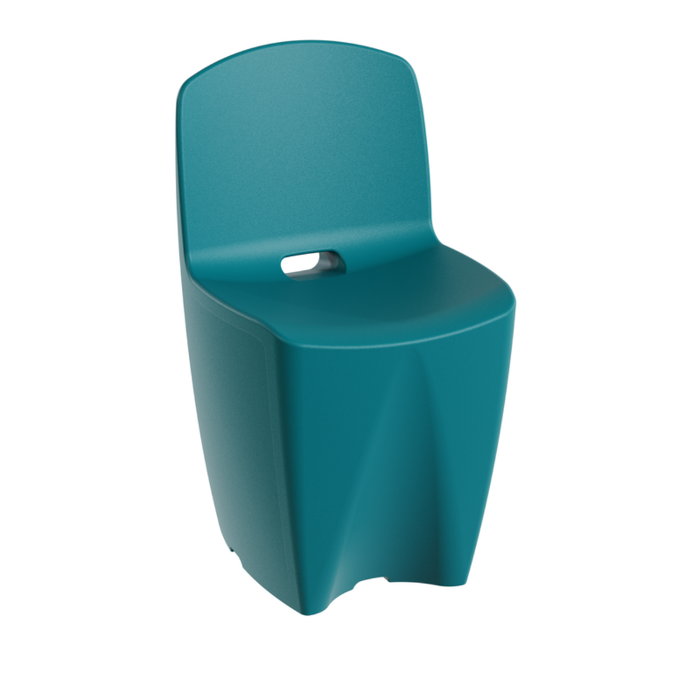 Chaise sans accoudoirs neoseat bleu turquoise