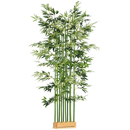 Bambou artificiel en jardinière polyester décoration intérieur facile 180cm vert