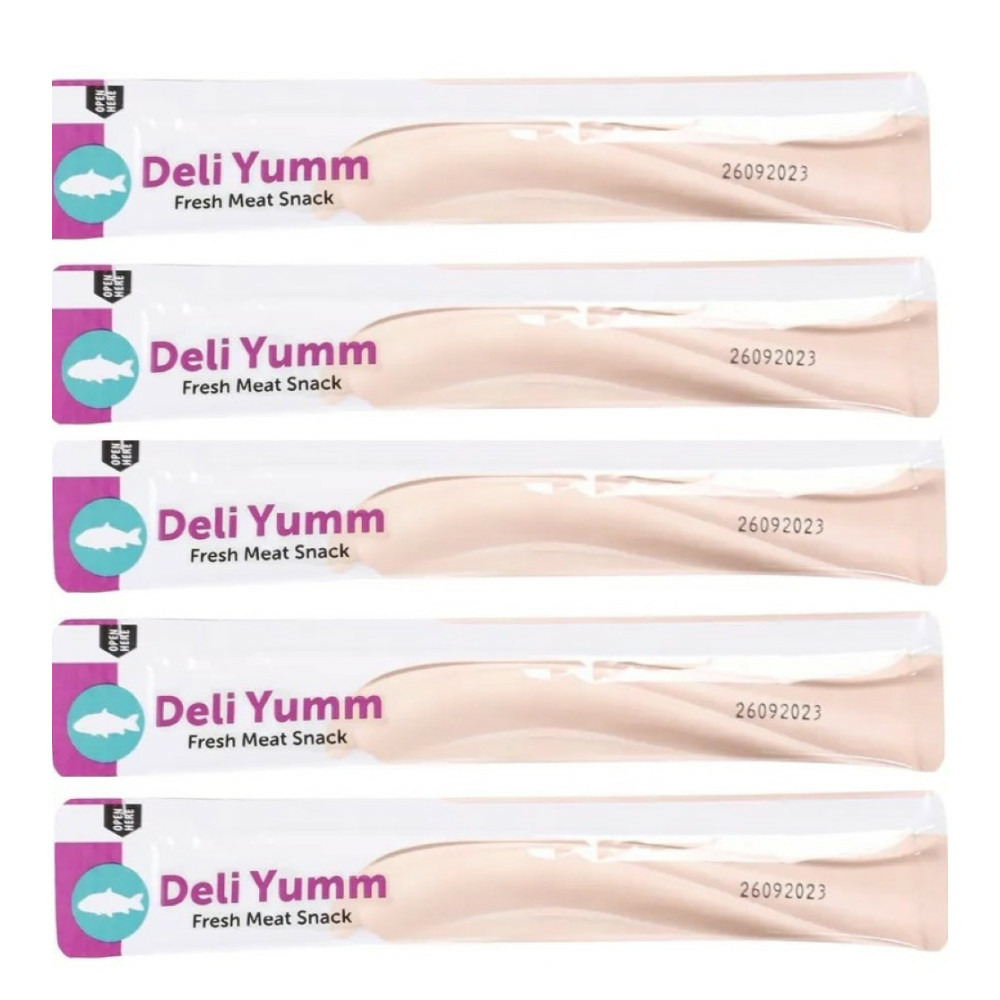 Friandises 5 sticks de 14 g, gout thon et saumon pour chat