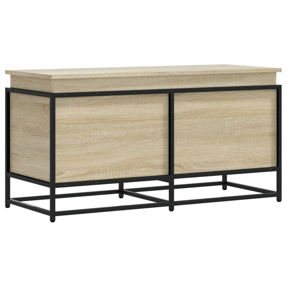 Boîte de rangement avec couvercle chêne sonoma bois ingénierie