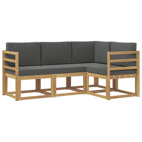 Ensemble de canapés d'extérieur 4 pc blanc et anthracite