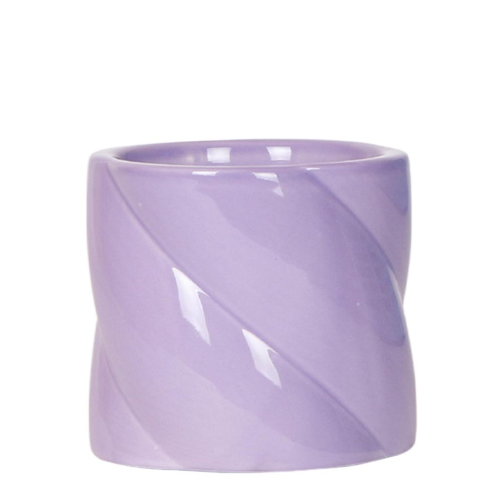 Cache-pot céramique pastel - rondeurs gourmandes - pot de 9cm - lilas