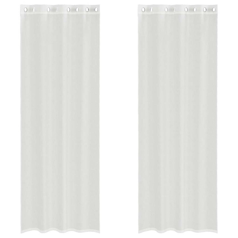 Rideaux en voile avec œillets 2 pcs blanc