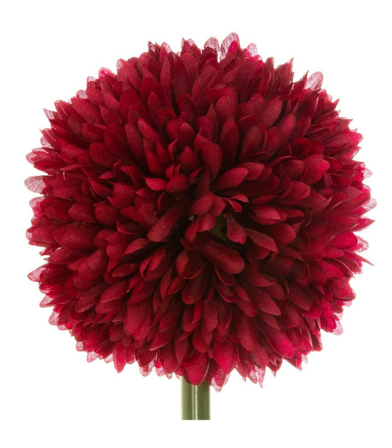 Fleur artificielle pompon sur tige hauteur 60 cm