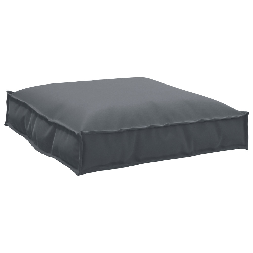 Coussin de palette pour siège anthracite 70x70x12 cm en tissu oxford