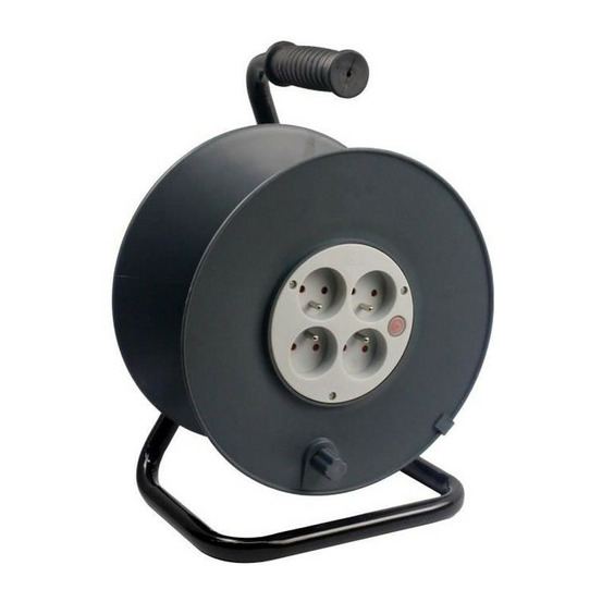 Enrouleur de bricolage a cabler 4 prises 16a et coupe-circuit