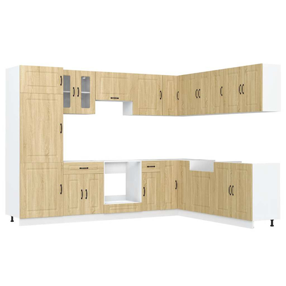 Ensemble d'armoires de cuisine 14 pcs kalmar bois d'ingénierie