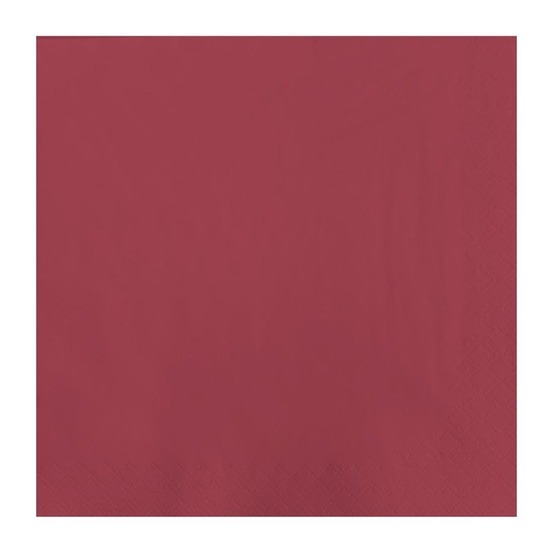 Serviette de table en papier bordeaux 330 mm - boite de 1500 pièces