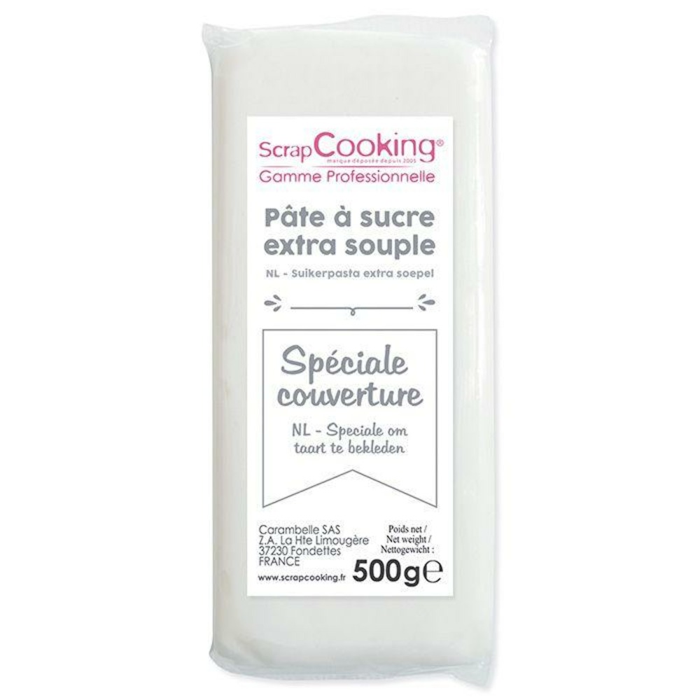 Pâte à sucre de couverture blanche 500 g