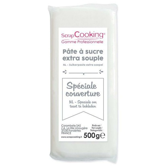 Pâte à sucre de couverture blanche 500 g