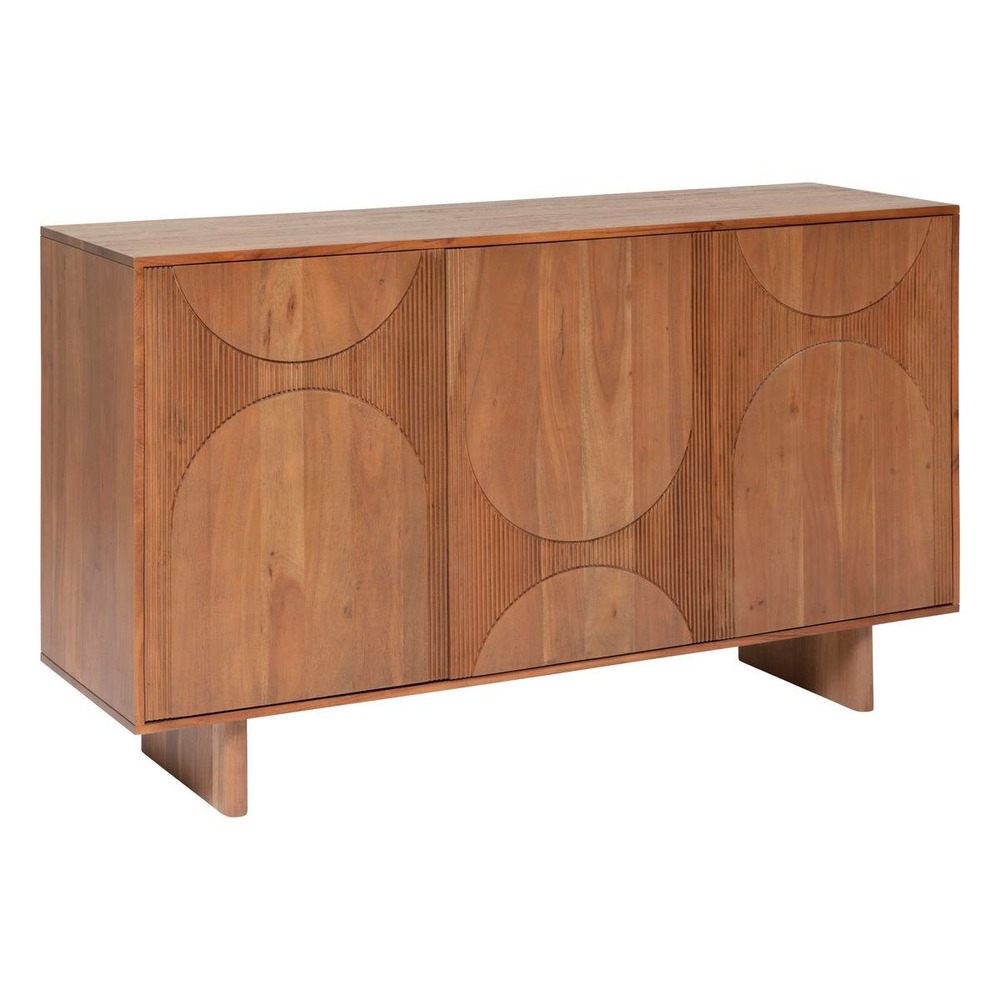 Buffet 3 portes nanda acacia marron 150x90,5cm
