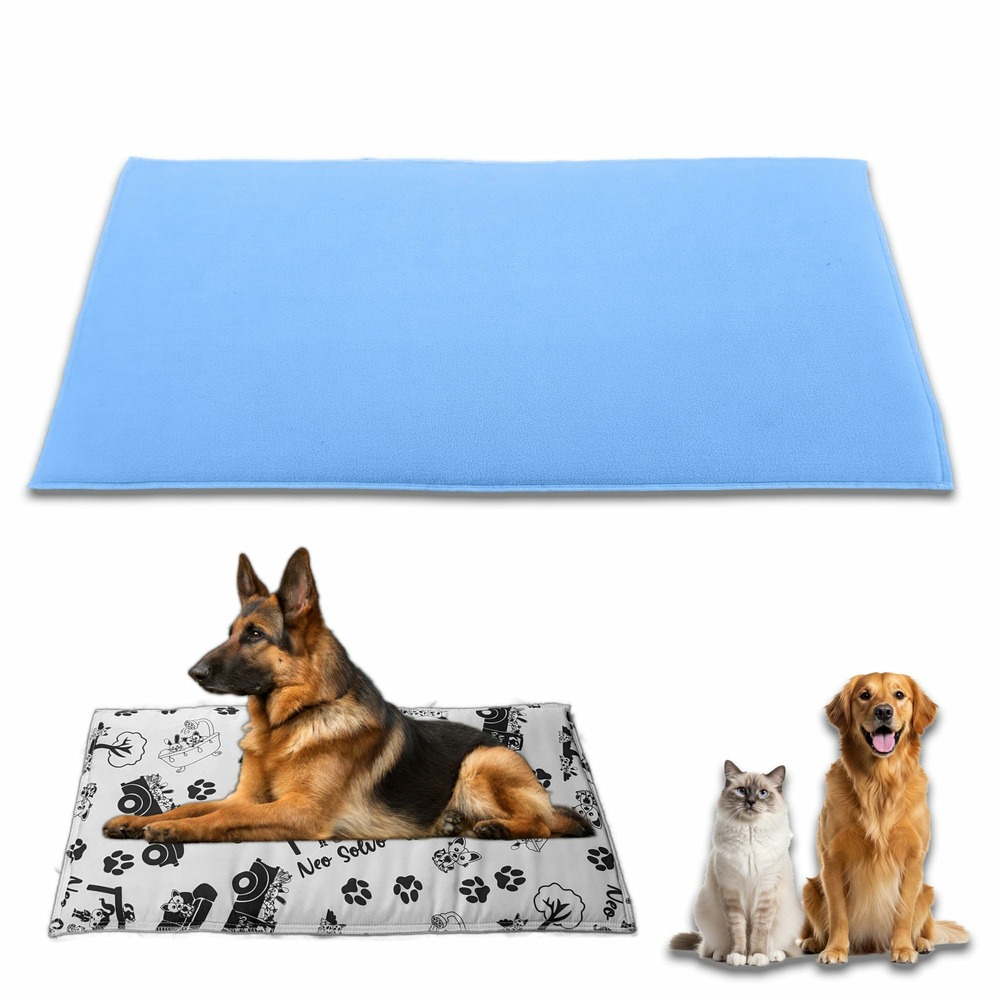 Coussin réversible pour chien et chat- 105 x 70 cm - absorbant et confortable - lavable en machine