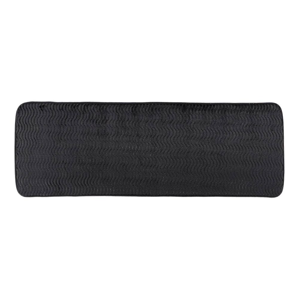 Tapis polyester effet vague 40x120 cm - noir