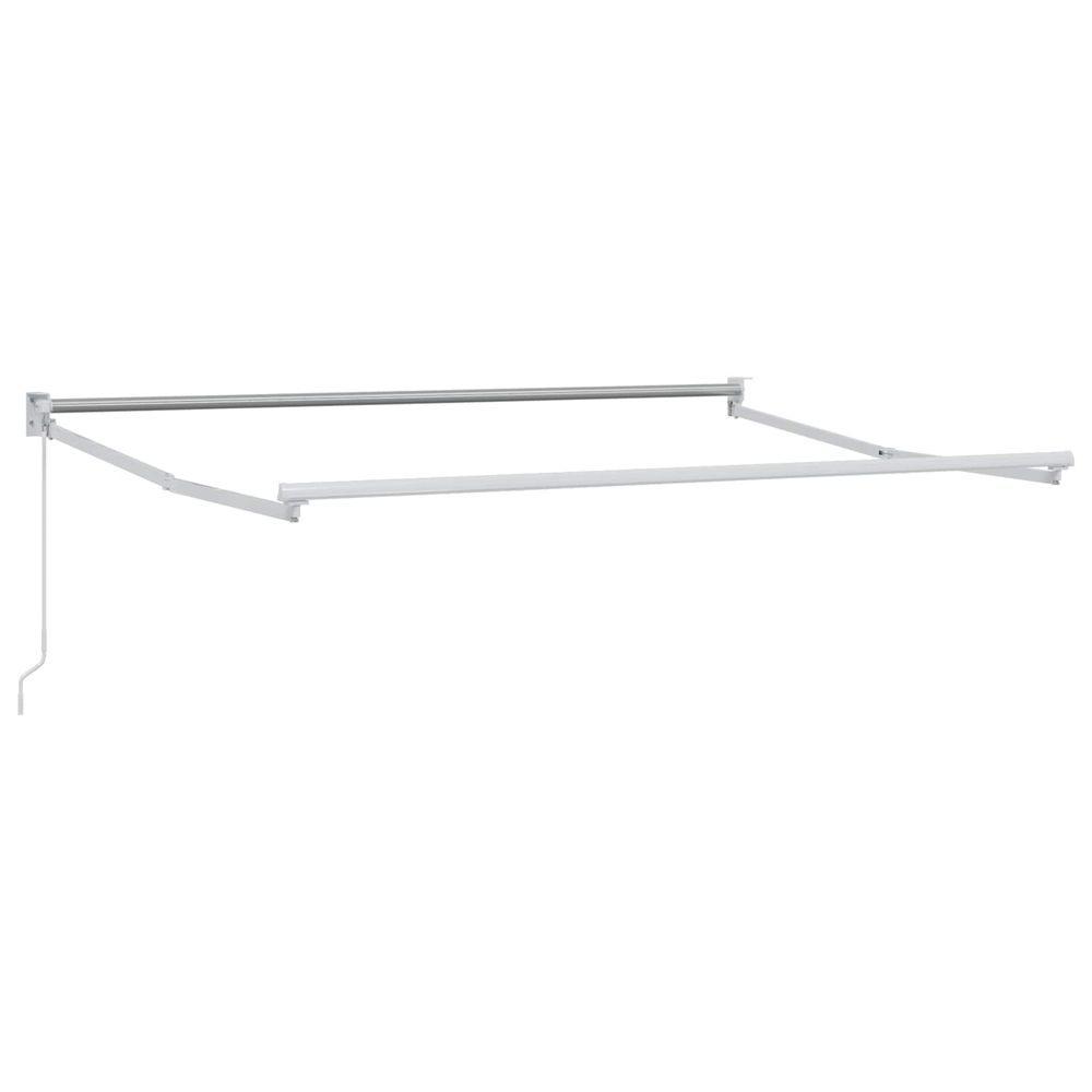 Cadre de store rétractable manuel blanc 3,5 x 2 m aluminium