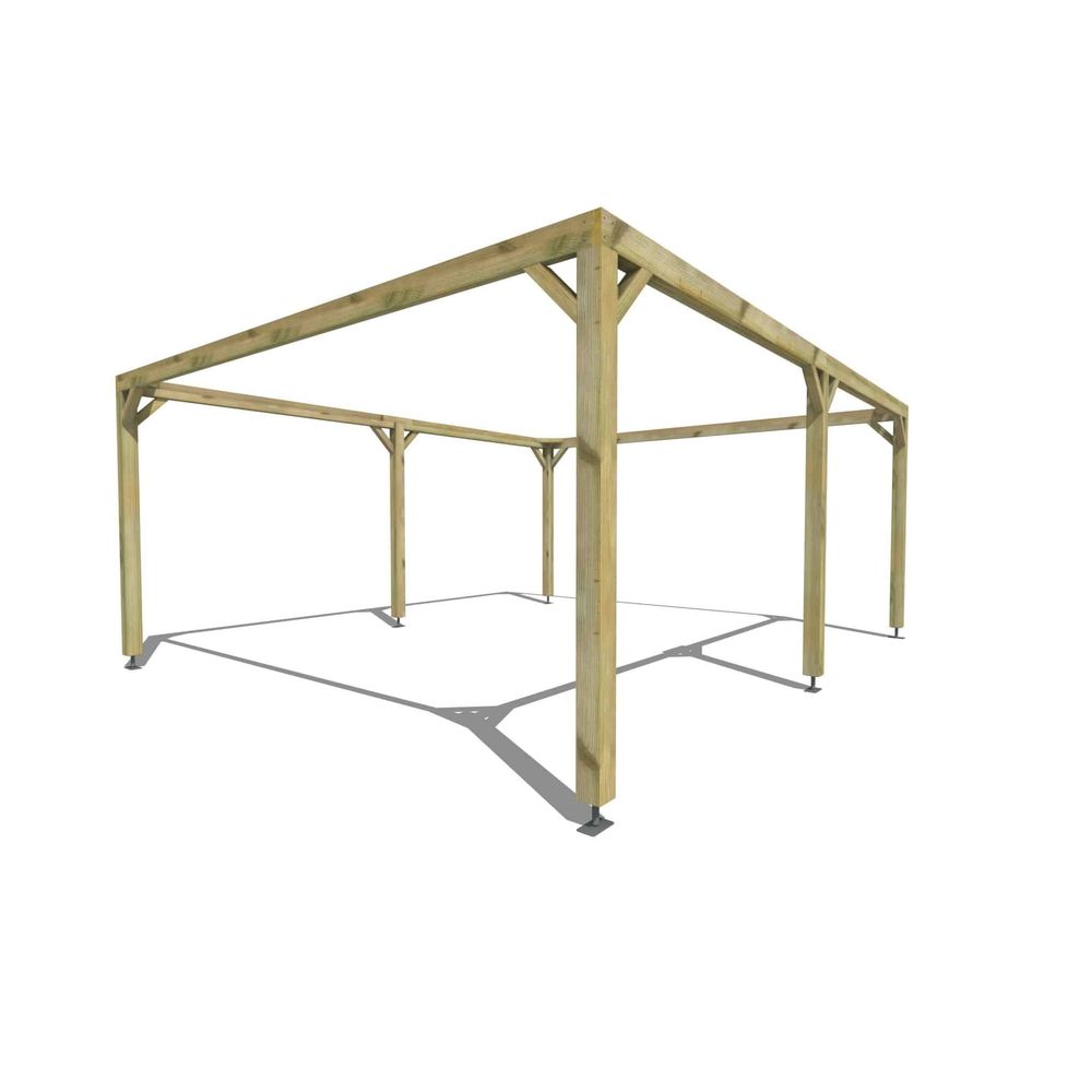 Pergola bois • 6m x 5m • indépendante • cadre simple • livraison comprise