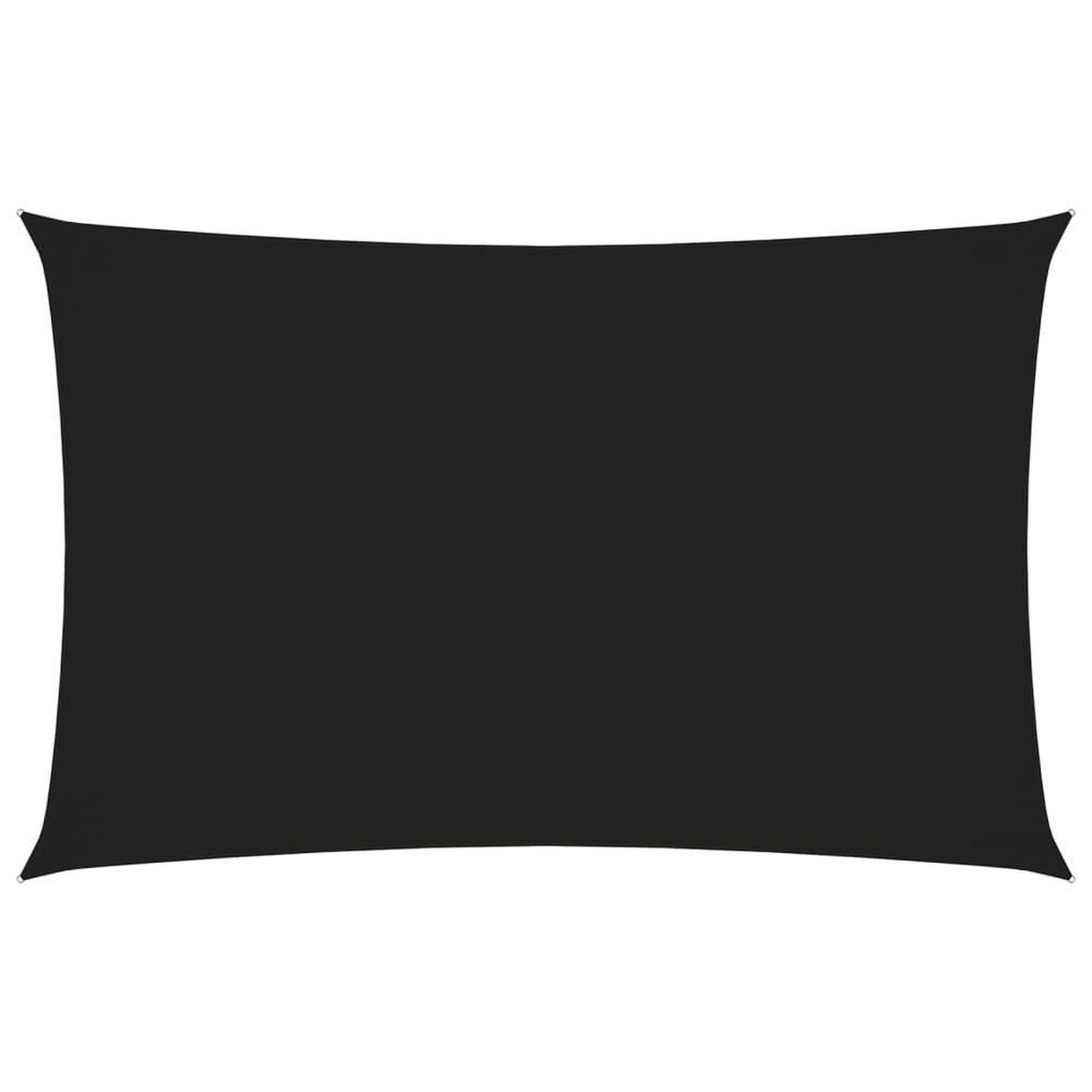 Voile toile d'ombrage parasol tissu oxford rectangulaire 4 x 7 m noir