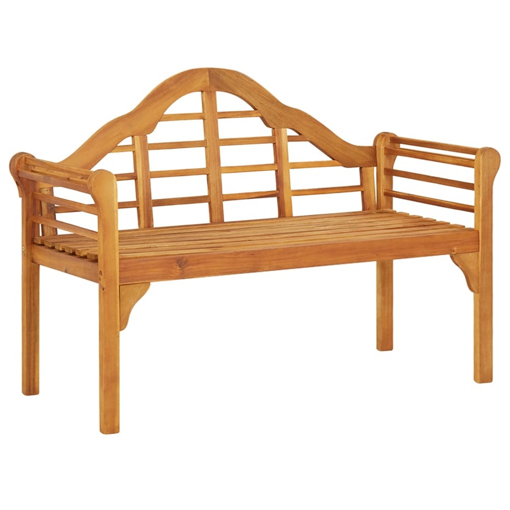 Banc de jardin meuble de patio d'extérieur terrasse 125 cm bois d'acacia solide