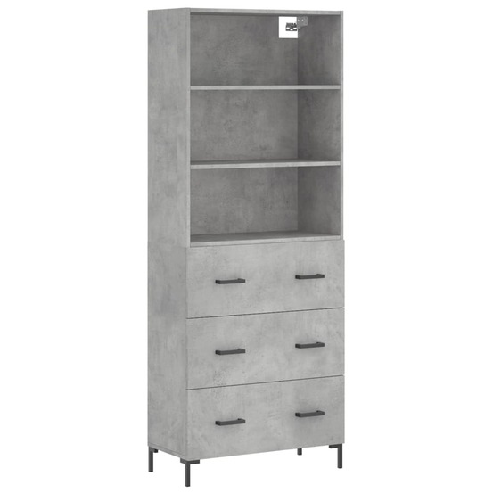 Buffet bahut commode armoire meuble de rangement organisateur cuisine salle de séjour salon haut 69,5 x 34 x 180 cm bois d'in