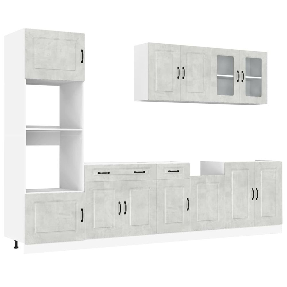 Ensemble d'armoires de cuisine 7 pcs kalmar bois d'ingénierie