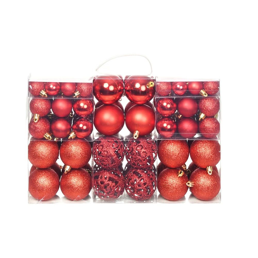 Ensemble de boules de NoÃ«l 100 pcs 6 cm Rouge