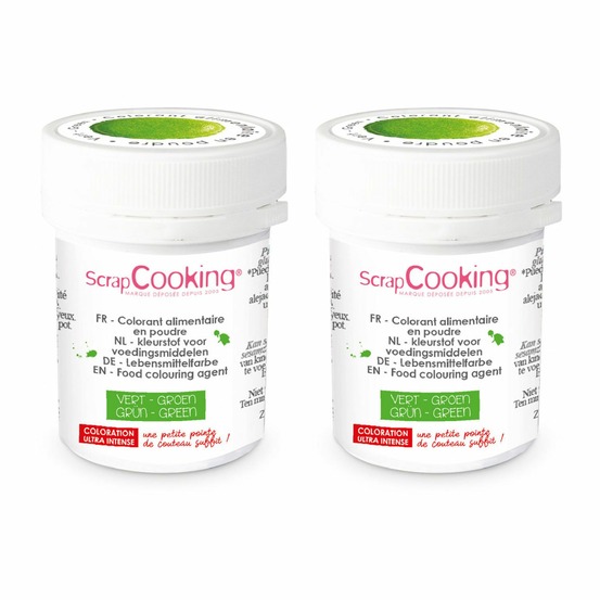 Colorant alimentaire en poudre 10 g - vert