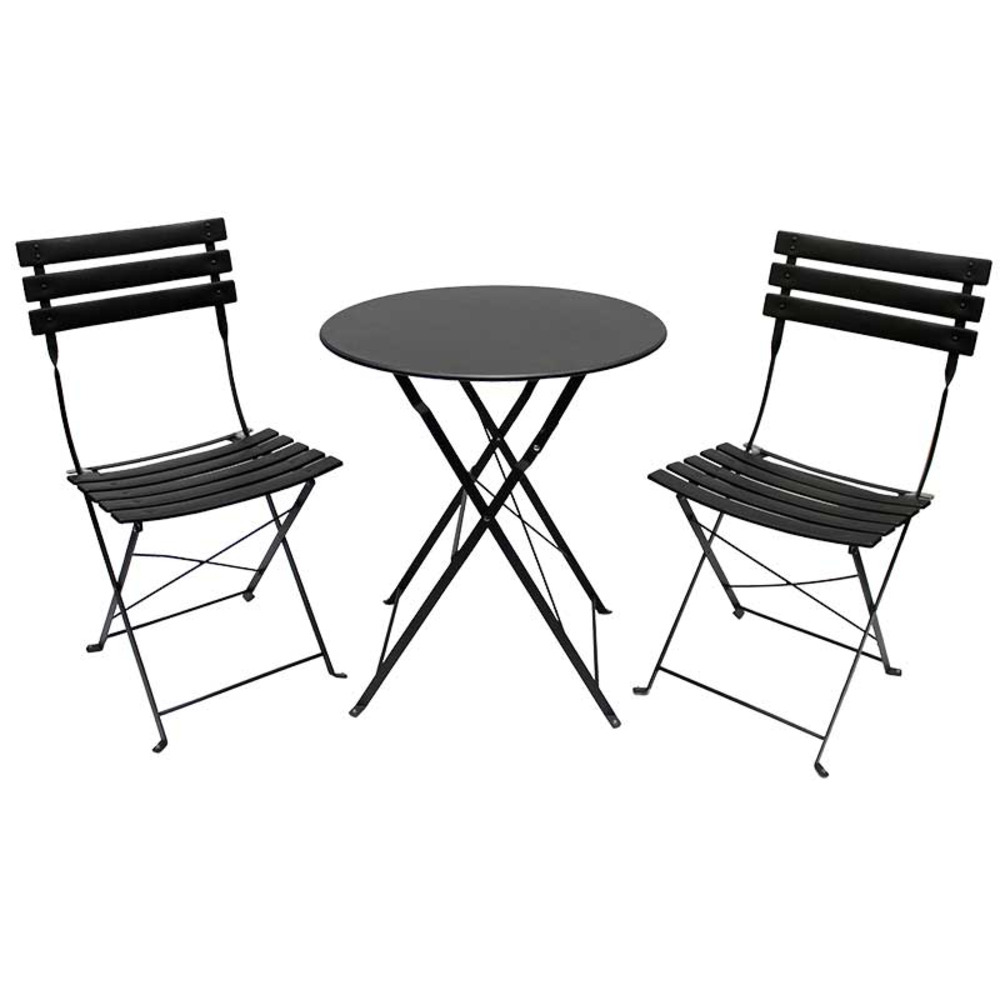 Ensemble table et 2 chaises 61x61x69cm