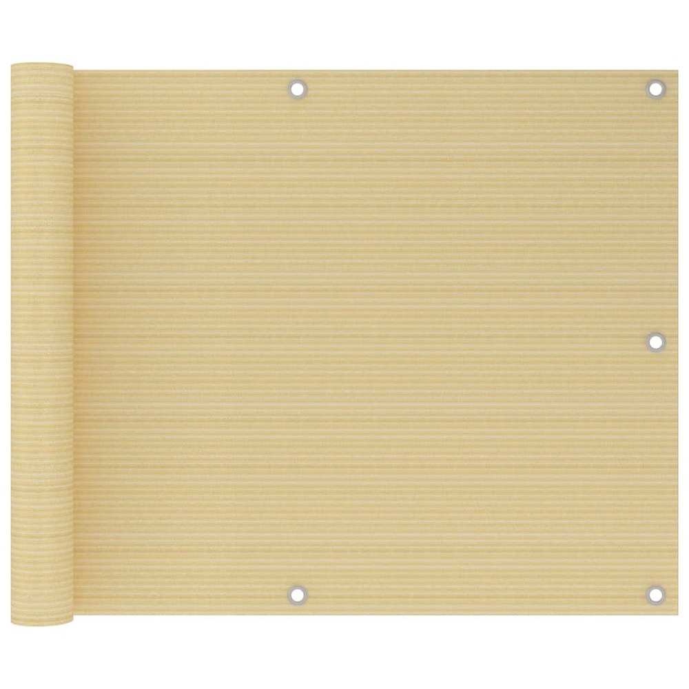 Écran de balcon brise pare vue protection confidentialité 75 x 300 cm pehd beige