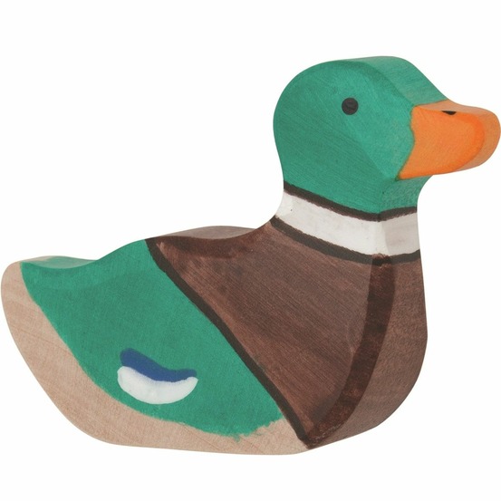 Figurine canard, nageant