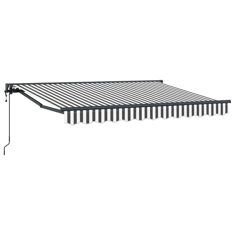 Auvent rétractable électrique anthracite et blanc 3,5 x 2 m