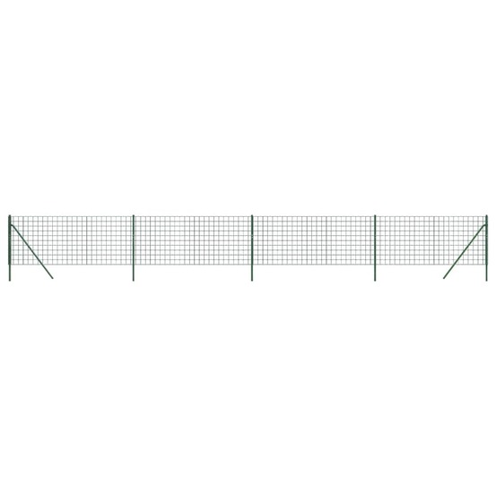 Clôture en treillis métallique vert 1x10 m acier galvanisé