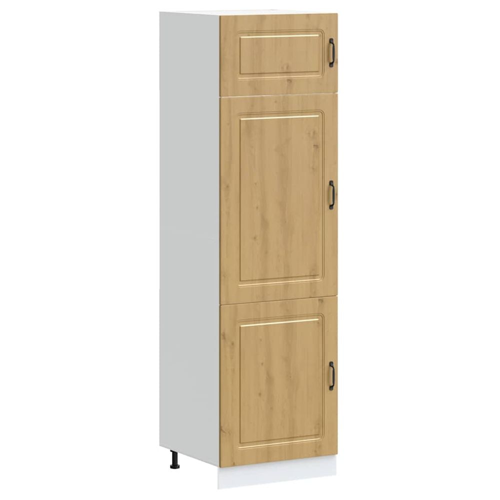 Armoire de cuisine kalmar chêne artisanal bois d'ingénierie