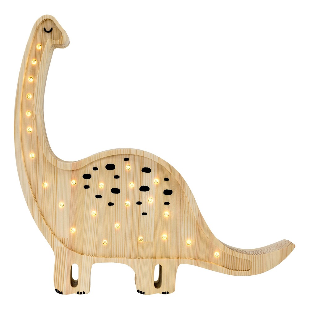 Lampe veilleuse diplodocus bois naturel